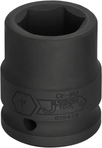 Miniatura 2 de Jetech Enchufe de impacto estándar de 1 pulgada con accionamiento de 3/4 de pulgada, fabricado con acero de aleación de cromo molibdeno, tratado