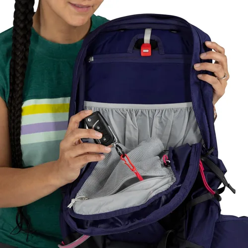 Miniatura 9 de Osprey Tempest - Mochila ligera de senderismo para mujer, 11 L, mochila pequeña para viajes y campamentos, ancla azul/Atlas