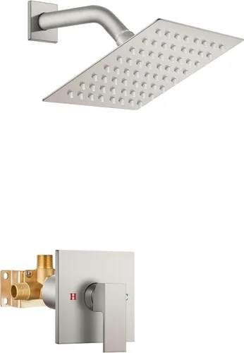 Miniatura 20 de Airuida Juego de Grifería de Ducha Sistema de Ducha de Lluvia para Baño SUS304 Acero Inoxidable Mango Único Con Roscas Macho Válvula de Instalación