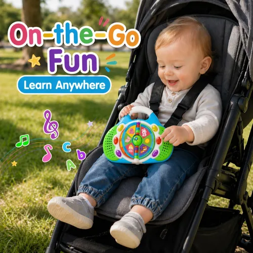 Miniatura 6 de KIZZYEA Juguetes de aprendizaje Montessori para niños y niñas de 1, 2, 3 años, juguete musical de alfabeto para niños pequeños, juguetes educativos