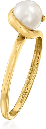 Miniatura 3 de Ross-Simons Anillo de perlas cultivadas de 0.236in en oro amarillo de 14 quilates