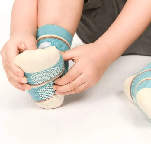 Miniatura 3 de 12 pares de calcetines para niños pequeños, antideslizantes, de algodón, calcetines antideslizantes para niños y niños