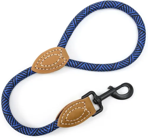 Miniatura 23 de Mile High Life Correa para perro de cuero premium Correa de cuerda resistente Asa de cuero Cierre fuerte de aleación de zinc Perros Mango