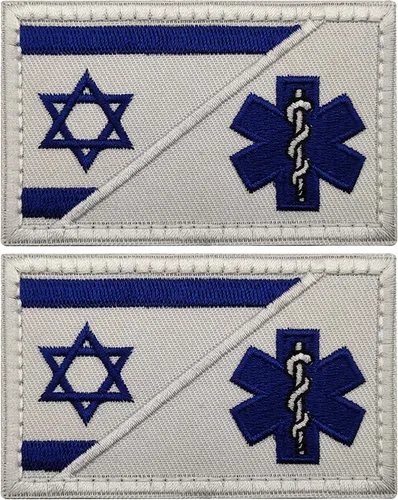 Miniatura 9 de Parches bordados de la bandera de Estados Unidos e Israel – Israel Jewish Star of David Flags Tactical Militar Moral Emblema Brazalete Insignias