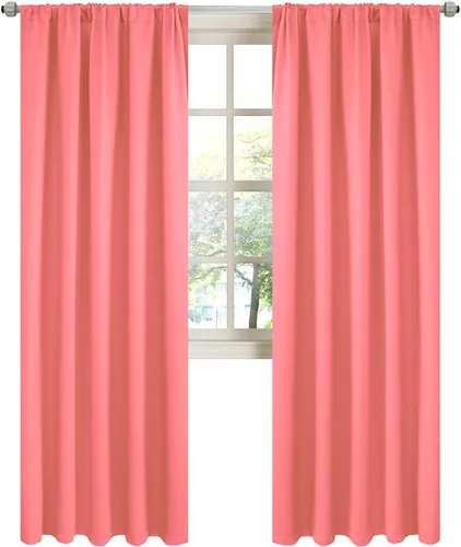 Miniatura 25 de LA PALMA Cortinas opacas con bolsillo para cortinero para sala de estar, bloqueo de luz, aislamiento térmico, reducción de ruido, cortinas