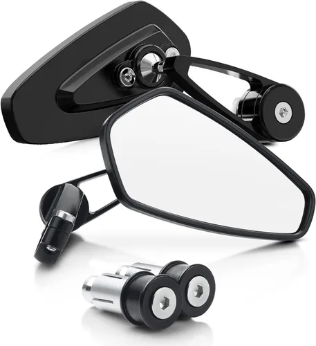 BUMBEE Espejos de Extremo de Manillar para Motocicleta - Espejo Retrovisor Negro Compatible con la Mayoría de Honda MSX125 CB500F Z125 pro-Z650 Z750