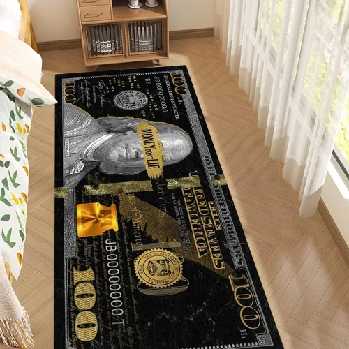Miniatura 26 de GUBIYU Alfombra de baño negra para baño, alfombra negra y dorada, alfombra de área grande, alfombra de área moderna, alfombra de piso de cien