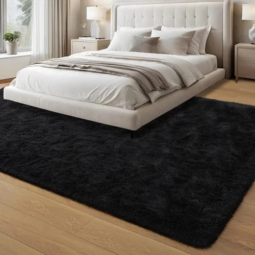 Miniatura 9 de Foxmas Alfombras de Área Suaves y Esponjosas para Dormitorio, Habitación de los Niños, Alfombra Lanuda de Felpa para Guardería, Alfombras Peludas