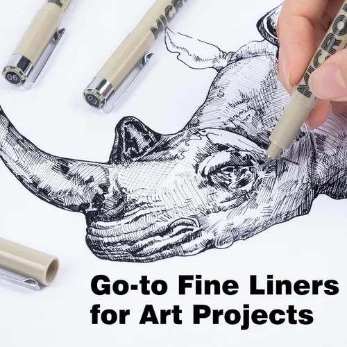 Miniatura 8 de KERIFI Micro-Pen - Bolígrafos de tinta fineliner, paquete de 12 bolígrafos de dibujo de punta fina, impermeables, tinta de archivo, multiliner