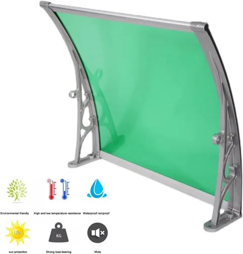 Miniatura 2 de Toldo verde para ventana con protección UV, lluvia, nieve, luz solar, toldo para puerta delantera, patio, puerta delantera al aire libre, patio