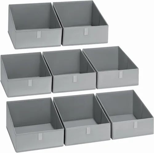 Miniatura 23 de DIMJ Contenedores de almacenamiento trapezoidales para ropa, 4 paquetes organizadores de armario y cestas de almacenamiento, cestas plegables
