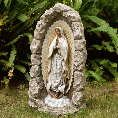Miniatura 2 de DevotedWalls Nuestra Señora de Guadalupe Estatua - Estatua de Virgen María de 18.8" Católica para Decoración de Interior y Exterior, Gruta