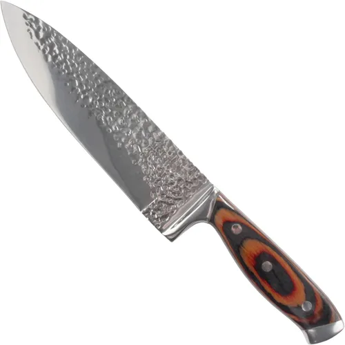 Miniatura 12 de BambooMN Cuchilla china - 8.5" hoja lisa mango plateado - 1 cuchillo Cuchilla lisa mango plateado