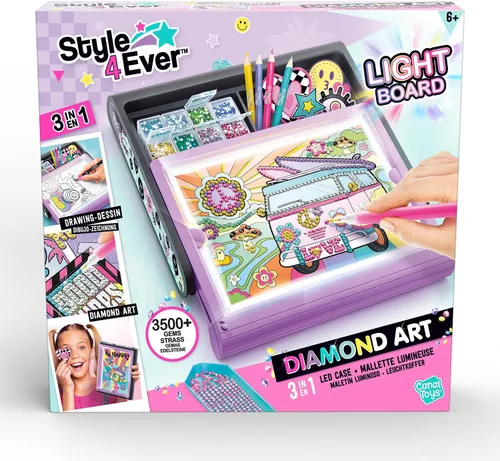 Miniatura 2 de Kit de pintura de diamantes - Estuche de luz Canal Toys Diamant'Art OFG 300, arte de diamantes morados