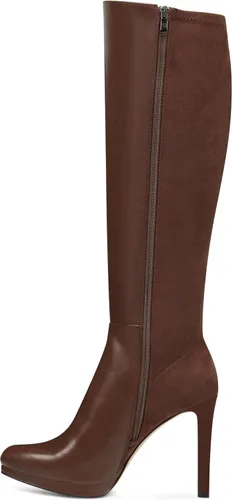 Miniatura 2 de Modatope Botas altas hasta la rodilla para mujer, botas de plataforma con punta puntiaguda, botas altas de tacón alto de aguja de 4 pulgadas, botas