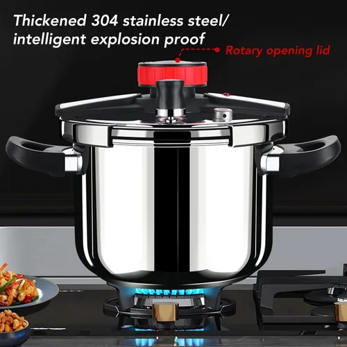 Miniatura 7 de Olla a presión grande, práctica olla a presión multifuncional de acero inoxidable para cocina, adecuada para cocina de gas y inducción, universal