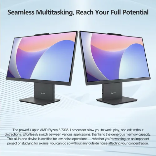 Miniatura 4 de Lenovo IdeaCentre Business All-in-One, pantalla táctil FHD de 23.8 pulgadas, 100 Hz, procesador AMD, 32 GB DDR5 RAM, SSD de 2 TB, base de carga