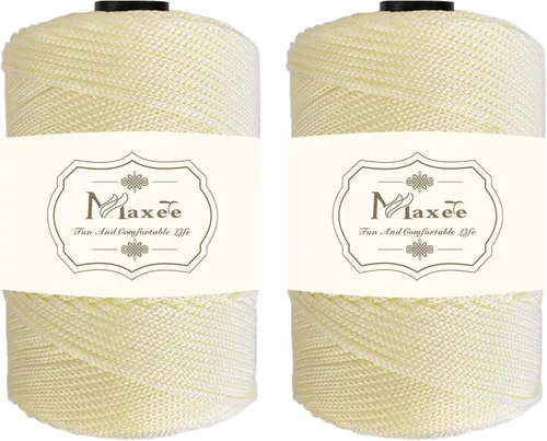 Miniatura 45 de Cordón de macramé premium de poliéster 3 mm × 218 yardas, cordón de macramé 100% polipropileno de 3 mm, ideal para crochet, colgadores de pared, 30