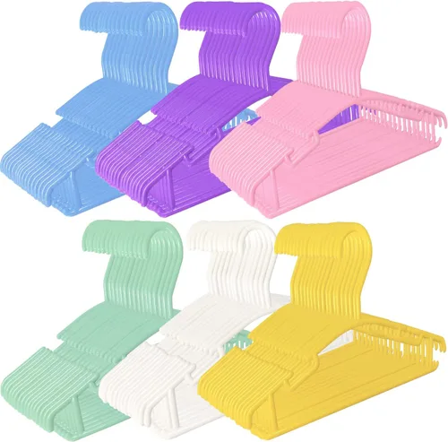 Ganchos de plástico para colgar ropa de bebé y niños