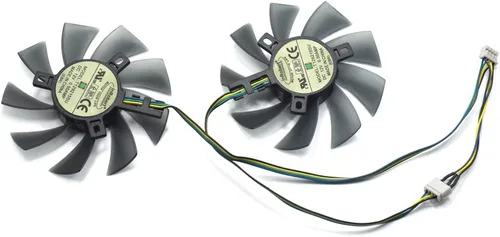 Ventilador de tarjeta gráfica de dos rodamientos de bolas DIY 3.346 in de diámetro 1.575x1.575x1.575 in ventilador de refrigeración para MSI 1 par