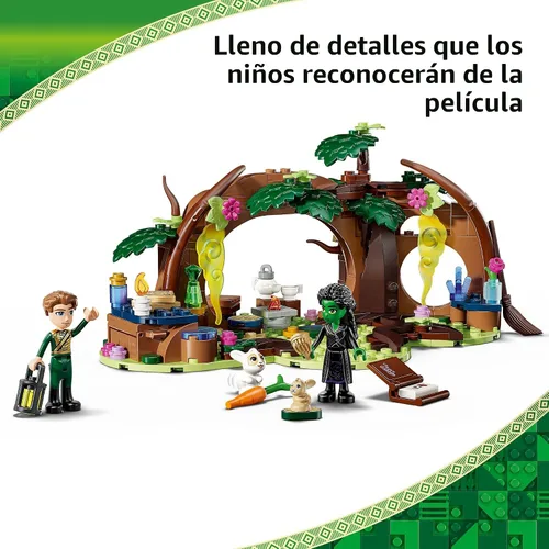 Miniatura 3 de LEGO Refugio Malvado de Elphaba Juego de Construcción - Figuras de Juguetes de Elphaba y Fiyero y Juego de Reparto con Amigos del Bosque - Bloques