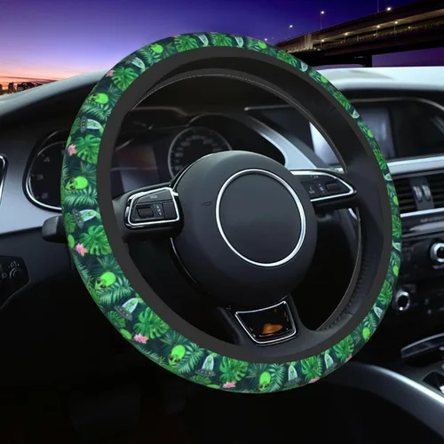 Miniatura 39 de Funda para volante MINIOZE de ojos malvados azules con luna mágica, accesorios para automóvil, linda para mujeres y niñas, universal de 15 pulgadas