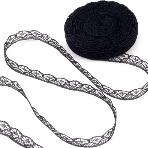 Miniatura 19 de 5.47 yardas, cinta de coser de encaje floral, adornos decorativos suaves para envolver ramos, lazos de bricolaje, clip para el cabello, decoración