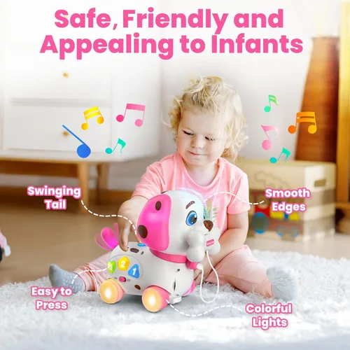 Miniatura 6 de Vahome Juguete de Cachorro para Niña de 1 Año de Edad, Regalo, Juguete Musical para Bebé de 6-12-18 Meses, Primeros Regalos de Cumpleaños para Niña