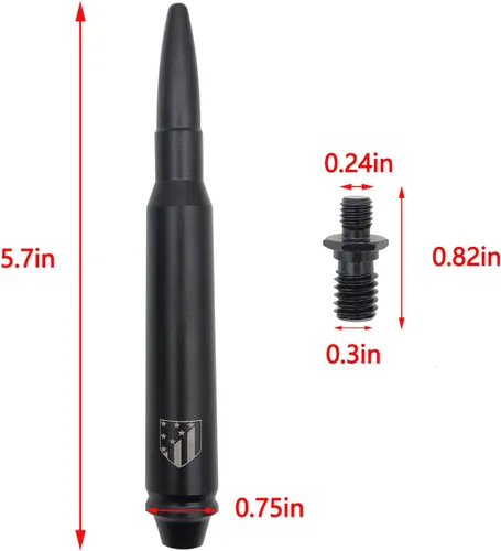 Miniatura 2 de Antena aérea FM de aluminio de 5.7 pulgadas, radio corta de repuesto negro para coche, amplificador de señal de radio estéreo para Jeep Wrangler JK