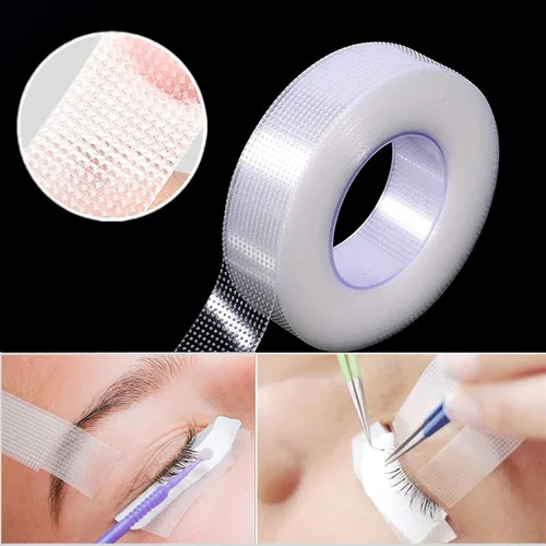 Miniatura 3 de 10 rollos de cinta médica de microporos de polietileno para extensiones individuales de pestañas, cinta debajo de los ojos para extensiones