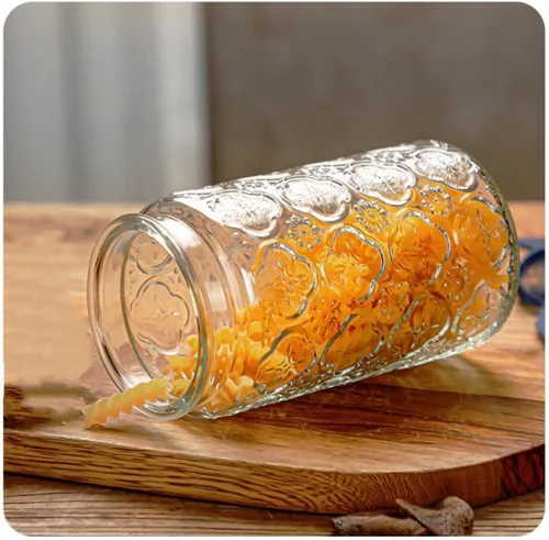 Miniatura 6 de Tarro de vidrio con tapa hermética de bambú, frasco sellado de vidrio vintage de 35 onzas para almacenamiento en encimera de cocina, recipientes