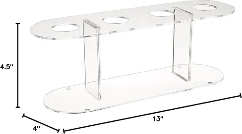 Miniatura 2 de Winco Soporte acrílico para cono de helado de 4 agujeros, transparente, mediano