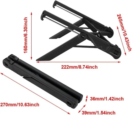 Miniatura 8 de K7 - Mesa plegable para computadora portátil, soporte ajustable para cama y sofá, soporte para bandeja de computadora, adecuado para todas