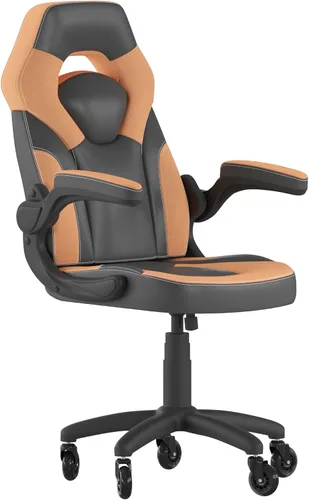 Miniatura 10 de Flash Furniture X10 - Silla de juegos de carreras, oficina, computadora, silla ajustable con brazos abatibles y ruedas de rodillo transparentes, Azul