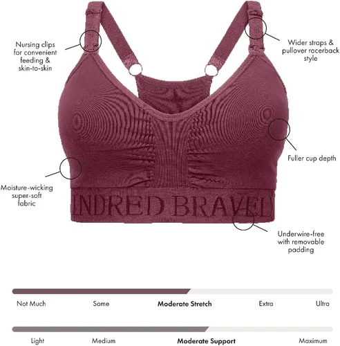 Miniatura 2 de Kindred Bravely Sublime Busty - Brasier deportivo de lactancia y maternidad de bajo impacto para F, G, H, I Cup (terracota ombrado)