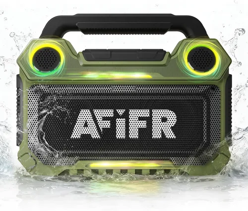 Miniatura 13 de Altavoz Bluetooth para exteriores, graves fuertes de 160 W. Resistente, IP67 impermeable, tiempo de reproducción 24 horas con luces, altavoces Negro