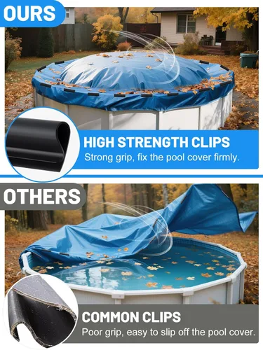 Miniatura 2 de 48 piezas de clips para cubierta de piscina de invierno de 4.7" - Kit de cierre de piscina para piscinas de pared de acero sobre el suelo