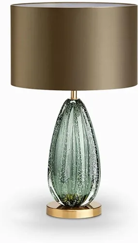 Post-modern Style Desk Lamps with Green Glass for Living Room Bedroom Office.Nightstand Lamp Desk Lamp Large Vintage Table Lamp for Bedroom and