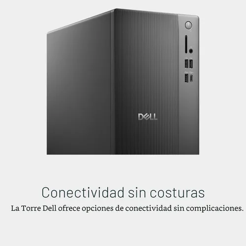Miniatura 3 de Dell Tower Desktop ECT1250 - Procesador Intel Core Ultra 7-265, gráficos UHD, memoria de 16 GB, SSD M.2 de 1 TB, lector de tarjetas SD 3.0, teclado