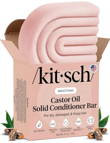 Barra de Jabón Líquido Kitsch con Aceite de Ricino Acondicionador - Cuidado Hidratante y Humectante del Cabello - Acondicionador Orgánico de Aceite