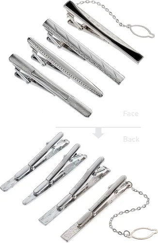Miniatura 21 de Juego de corbata de regalo para hombre, corbata sedosa, bolsillo cuadrado, clips de corbata, gemelos para hombres