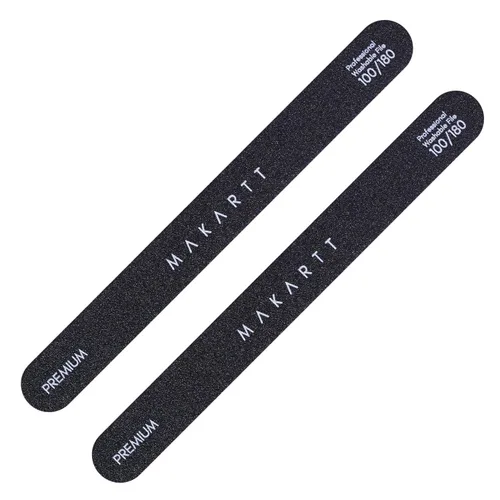 Miniatura 9 de Makartt Lima de uñas, tablas de esmeril de grano 100/180 para uñas, kit profesional de limas de doble cara lavables para lima de uñas media y suave