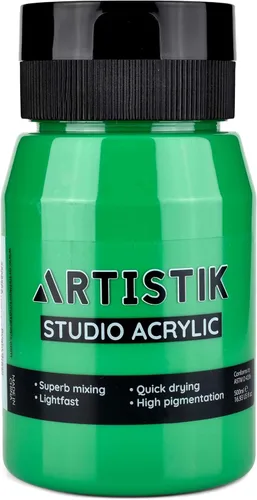 Miniatura 7 de Artistic - Tarro de pintura acrílica, de alto pigmento, suministros de pintura a prueba de decoloración, adecuado para lienzo, madera, cuero, tela