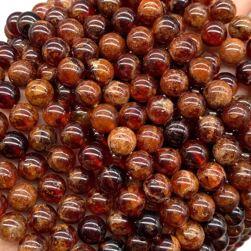Miniatura 4 de ABCGEMS - Cuentas de granate hesonita ámbar y naranja madagasquino (color naranja pardusco raro) piedra de cristal de energía curativa de chakra