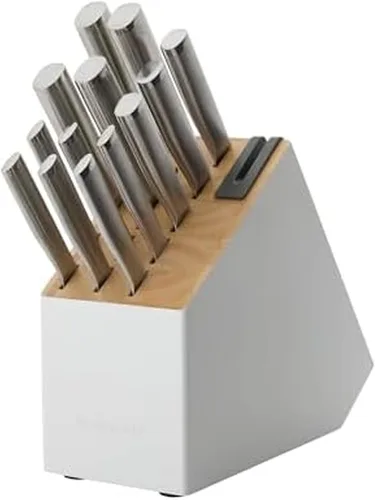 Miniatura 7 de KitchenAid Juego de Cuchillos Gourmet con Bloque y Afilador Integrado, 15 Piezas, Acero Inoxidable