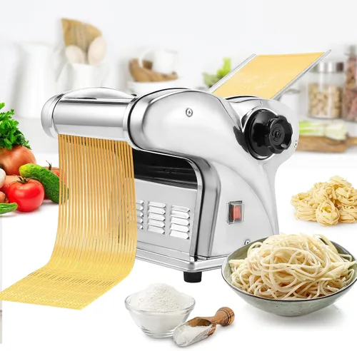 Miniatura 8 de Máquina Eléctrica para Hacer Pasta WICHEMI 3 EN 1 Rodillo de Masa para Espaguetis Prensa de Fideos de Acero Inoxidable 135W para Uso Familiar en 3