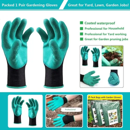Miniatura 9 de Paquete de 3 bolsas profesionales de 63 galones para césped y jardín, grandes (D31, 19 pulgadas de alto), con guantes de jardinería, estándar, bolsa