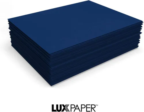 Miniatura 8 de LUXPaper Cartulina de 8.5 x 11 pulgadas, tamaño carta, azul marino, cubierta de 100 libras (texto de 183 libras), 50 unidades Azul marino - 100