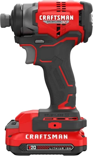 Miniatura 3 de CRAFTSMAN Destornillador de impacto inalámbrico V20, 1/4 de pulgada, batería y cargador incluidos (CMCF813C2)