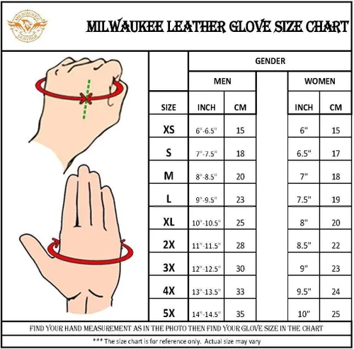 Miniatura 2 de Milwaukee Leather SH858 Men's Black Thermal Lined Deerskin Motorcycle Hand Gloves WSinch Wrist Closure